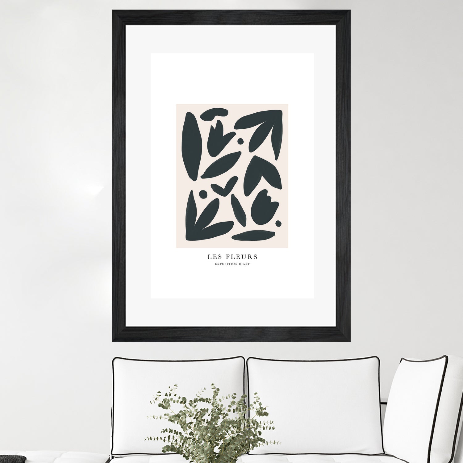 Les Fleurs by M Studio on GIANT ART - beige