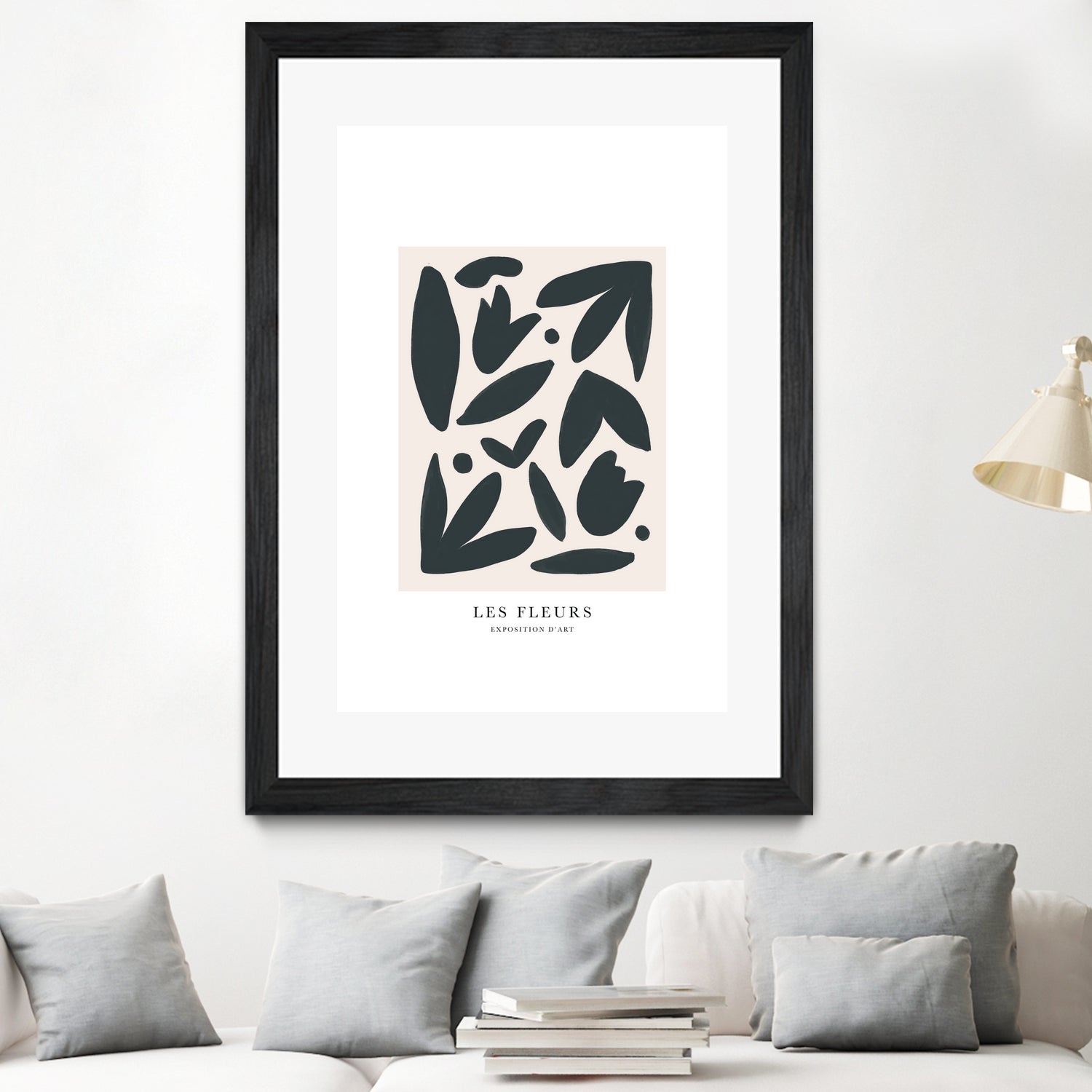 Les Fleurs by M Studio on GIANT ART - beige