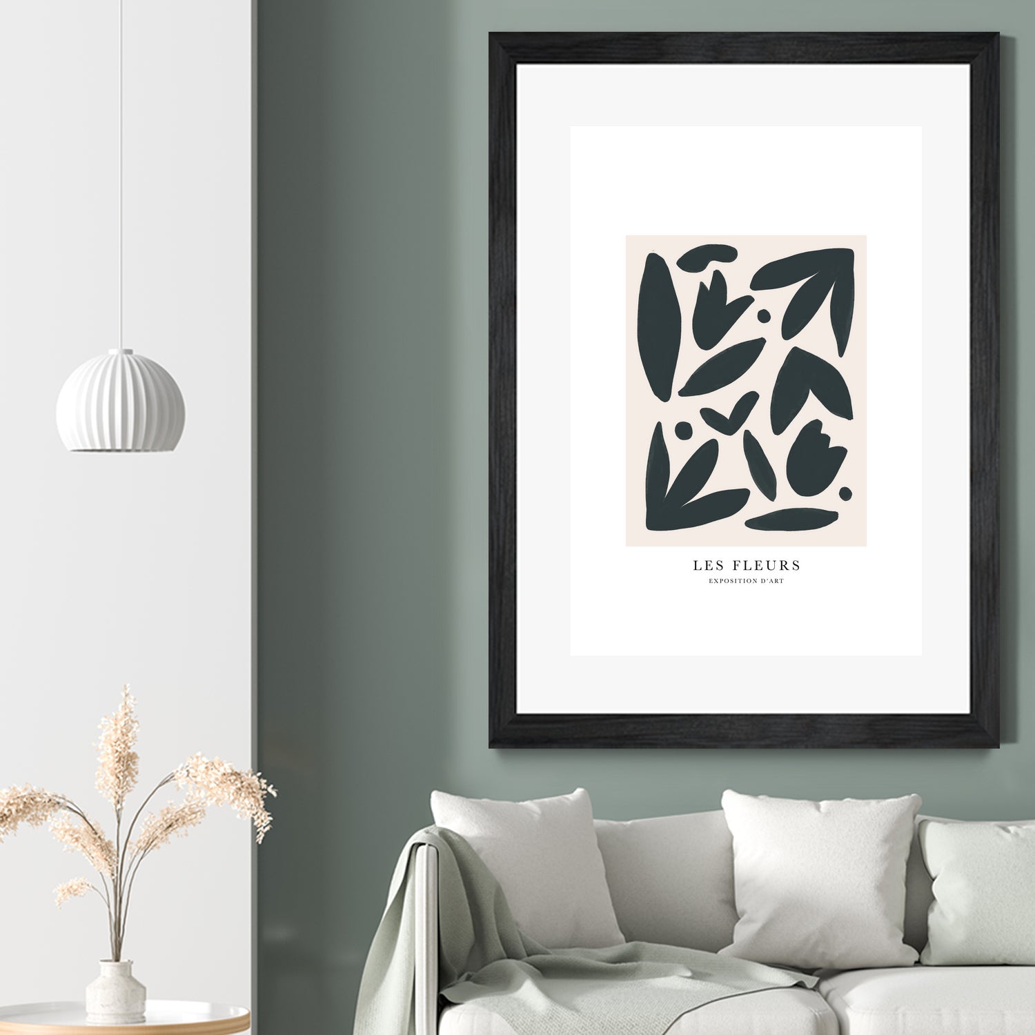 Les Fleurs by M Studio on GIANT ART - beige