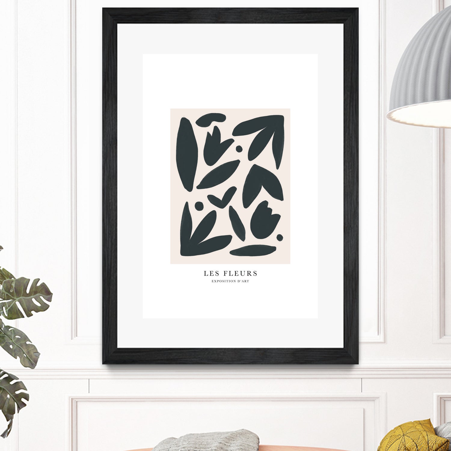 Les Fleurs by M Studio on GIANT ART - beige