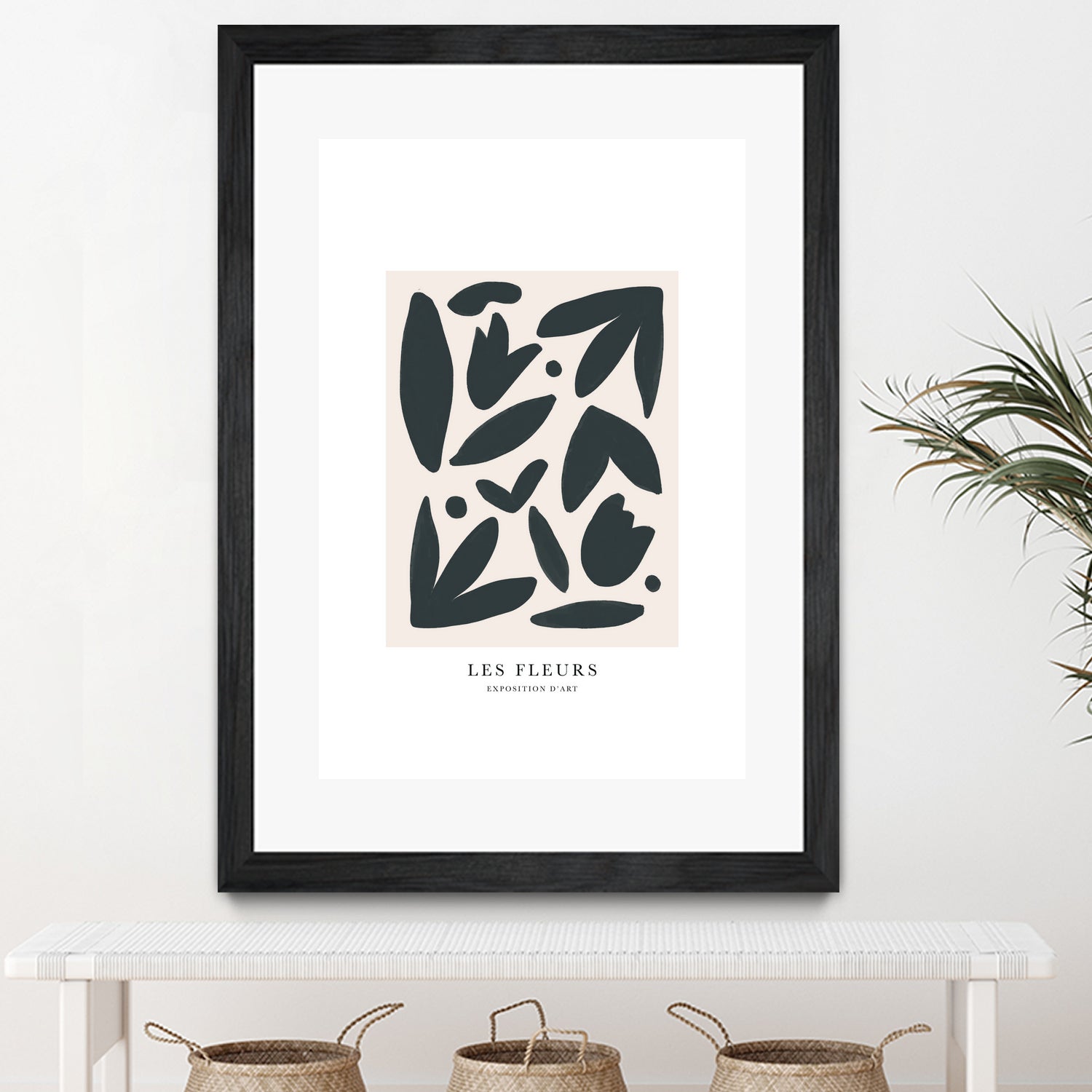 Les Fleurs by M Studio on GIANT ART - beige