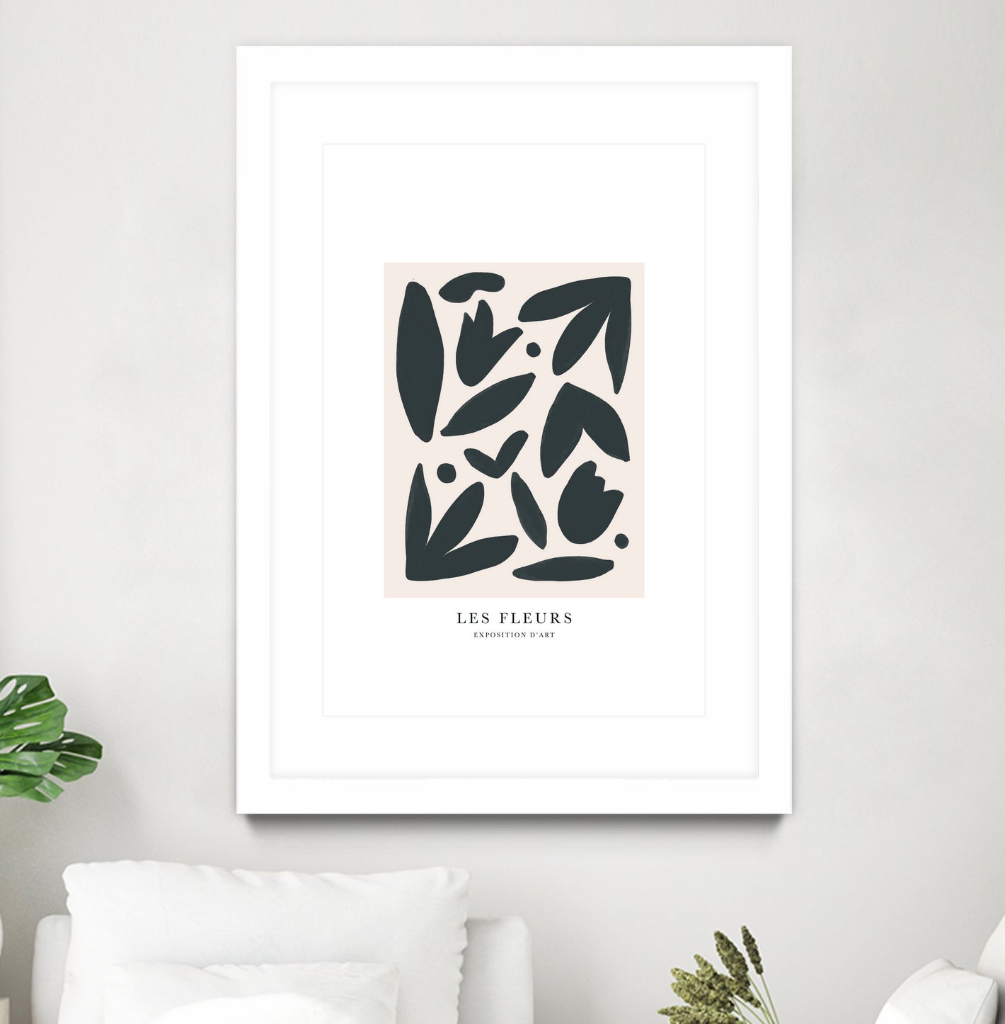 Les Fleurs by M Studio on GIANT ART - beige