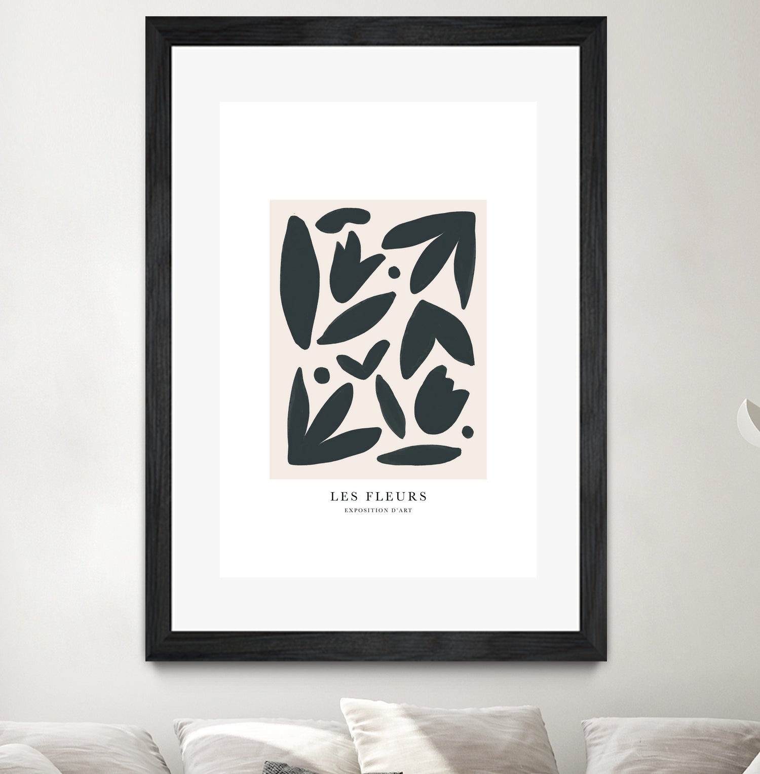 Les Fleurs by M Studio on GIANT ART - beige