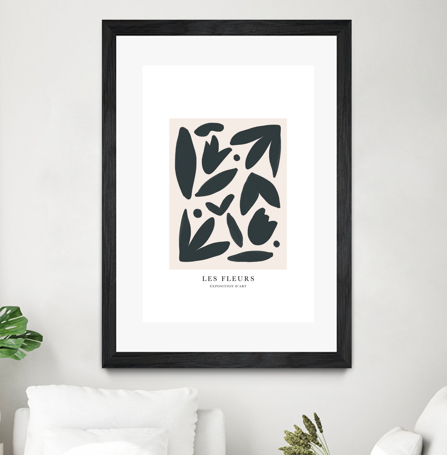 Les Fleurs by M Studio on GIANT ART - beige