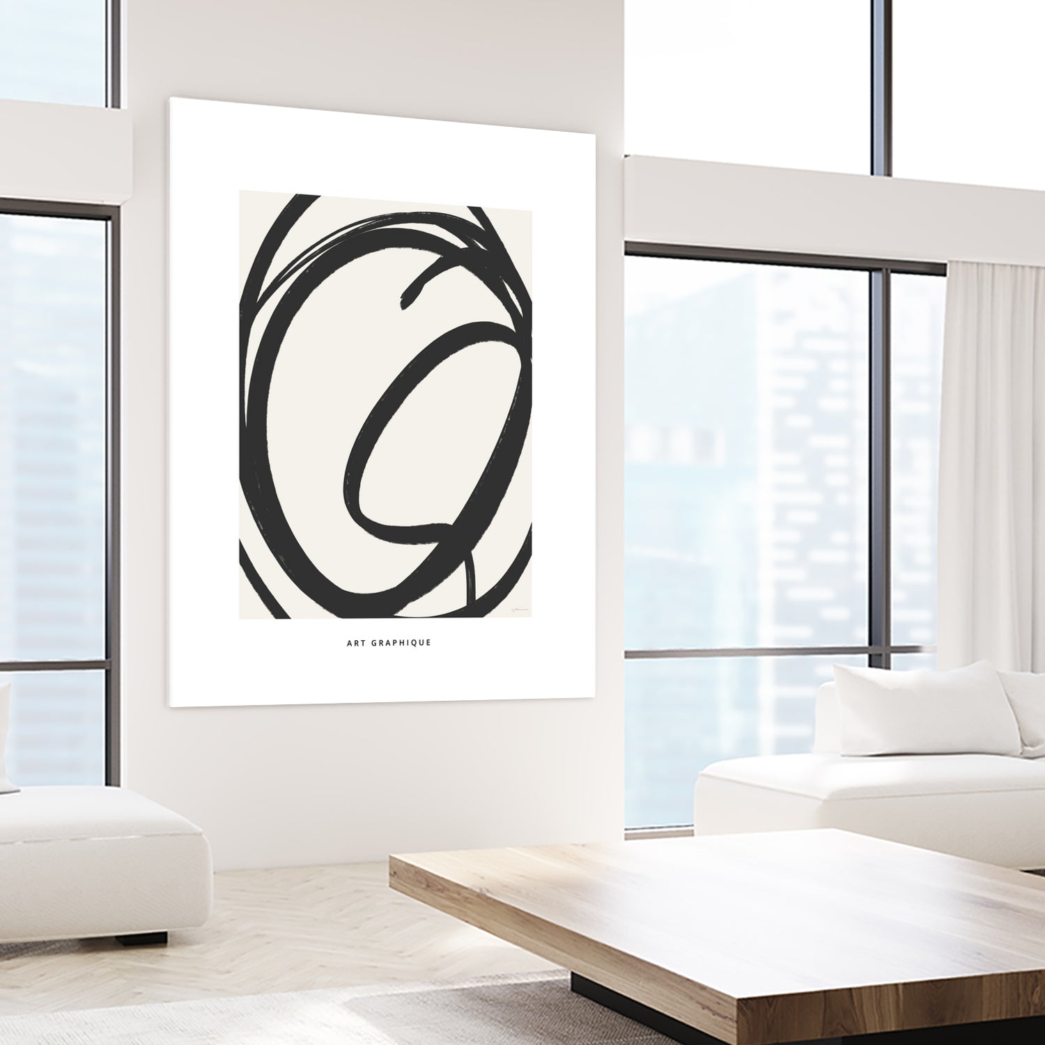 Circle I by M Studio on GIANT ART - black and white