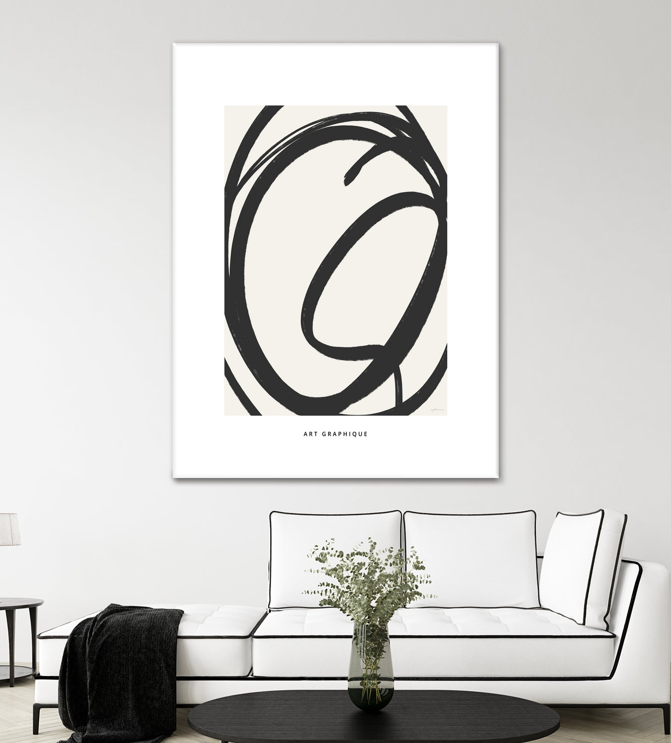 Circle I by M Studio on GIANT ART - black and white
