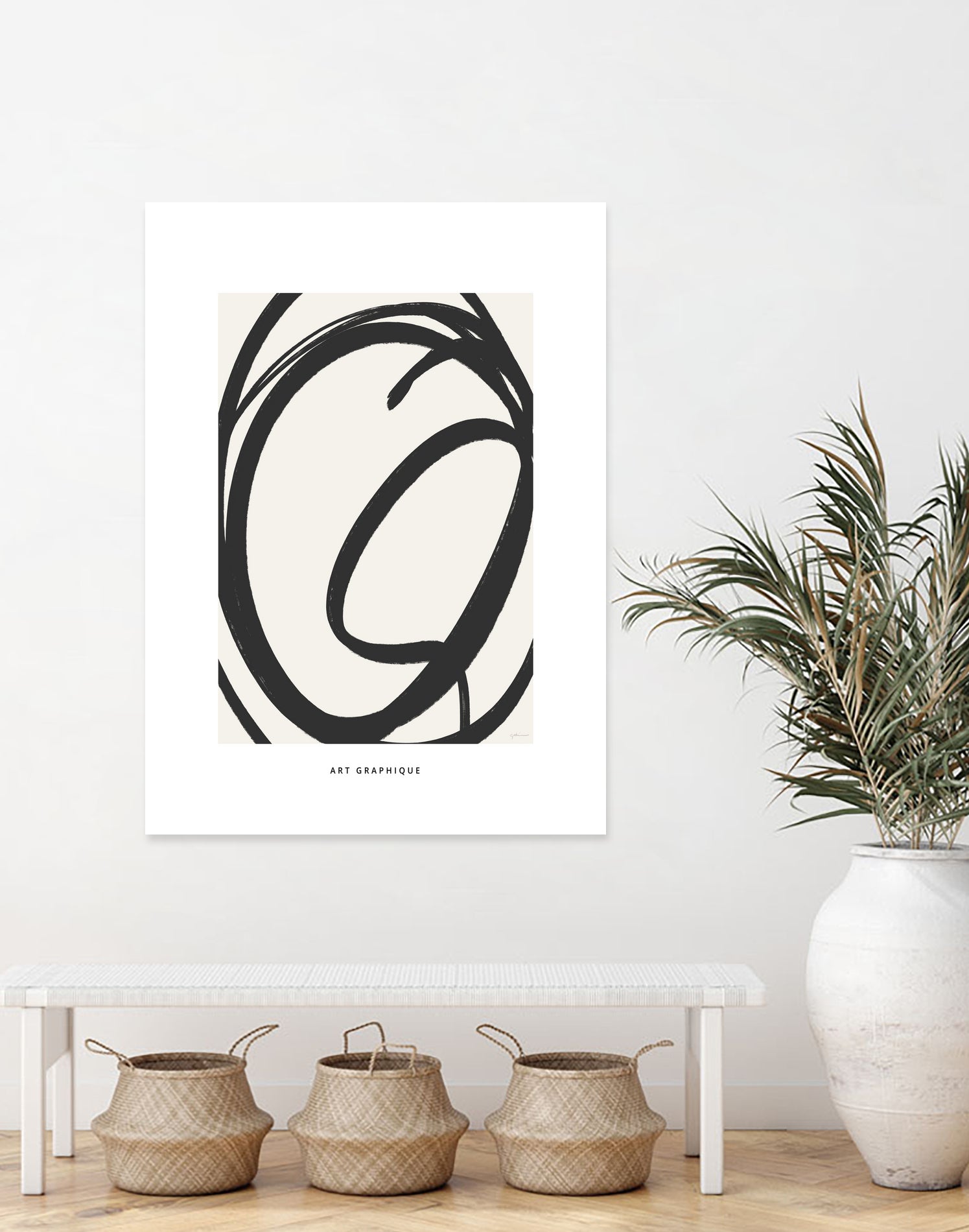 Circle I by M Studio on GIANT ART - black and white