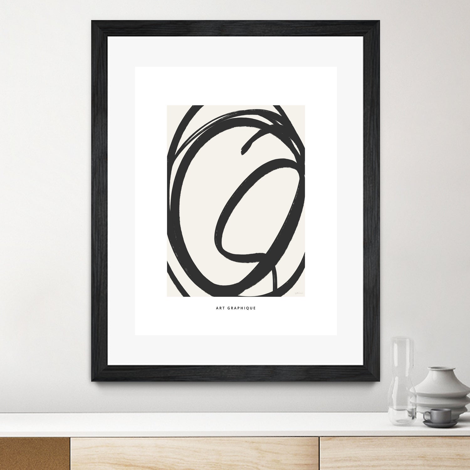 Circle I by M Studio on GIANT ART - black and white