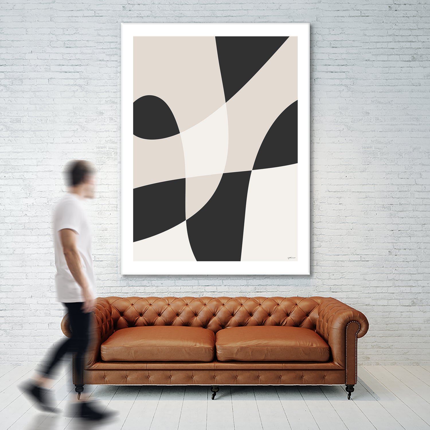 Art Graphique by M Studio on GIANT ART - beige