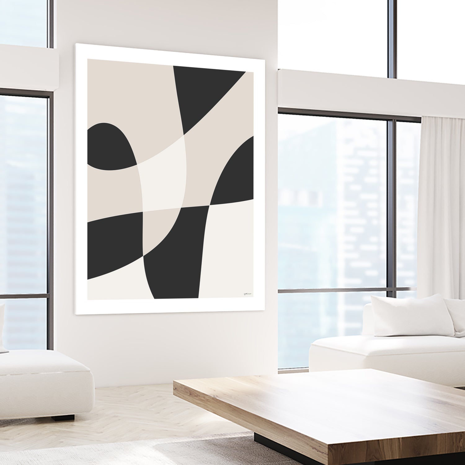 Art Graphique by M Studio on GIANT ART - beige