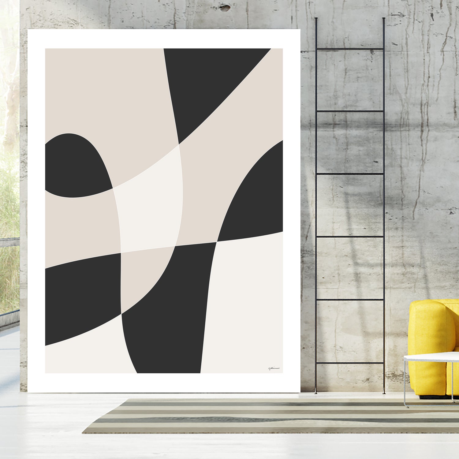 Art Graphique by M Studio on GIANT ART - beige