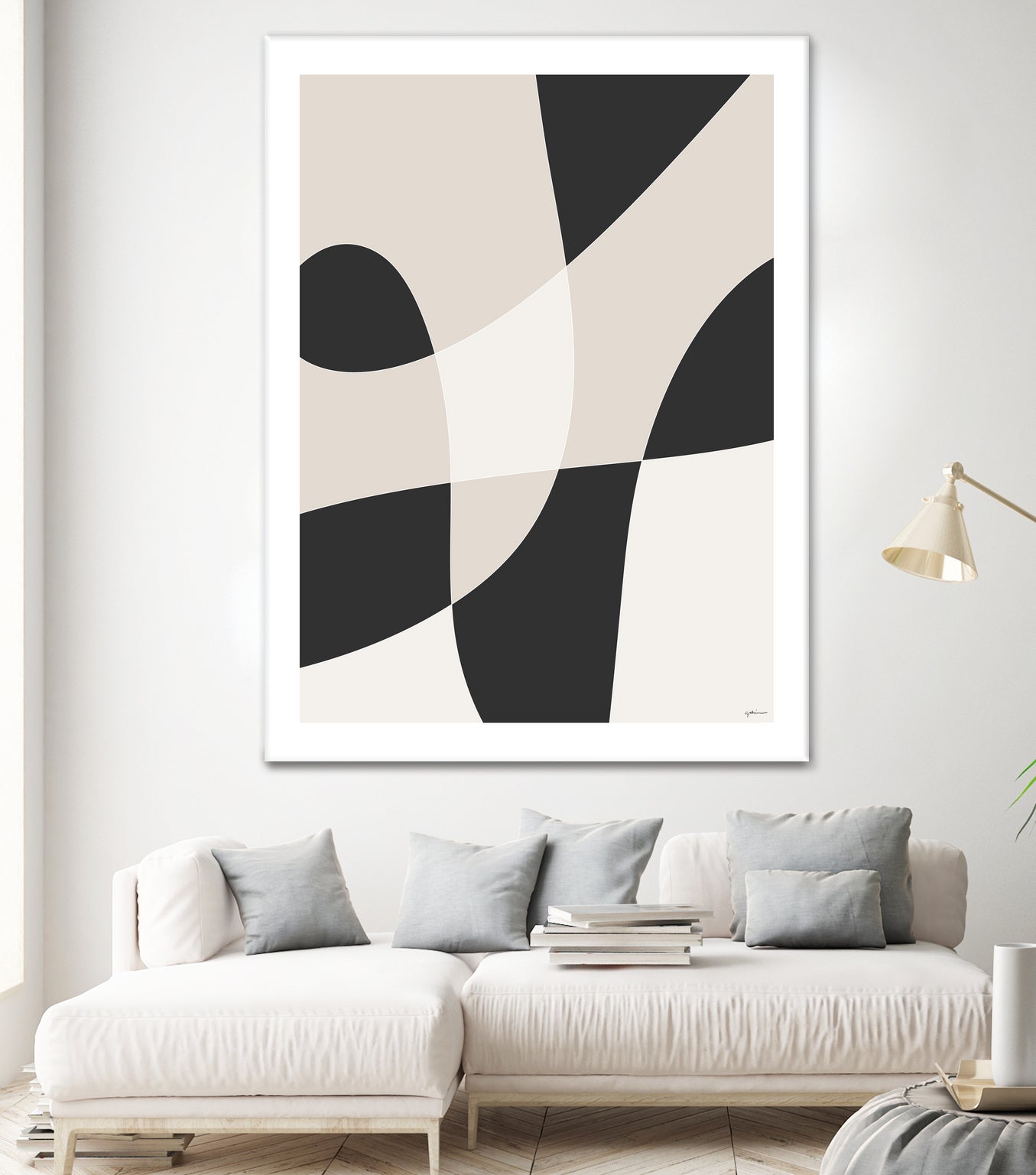 Art Graphique by M Studio on GIANT ART - beige