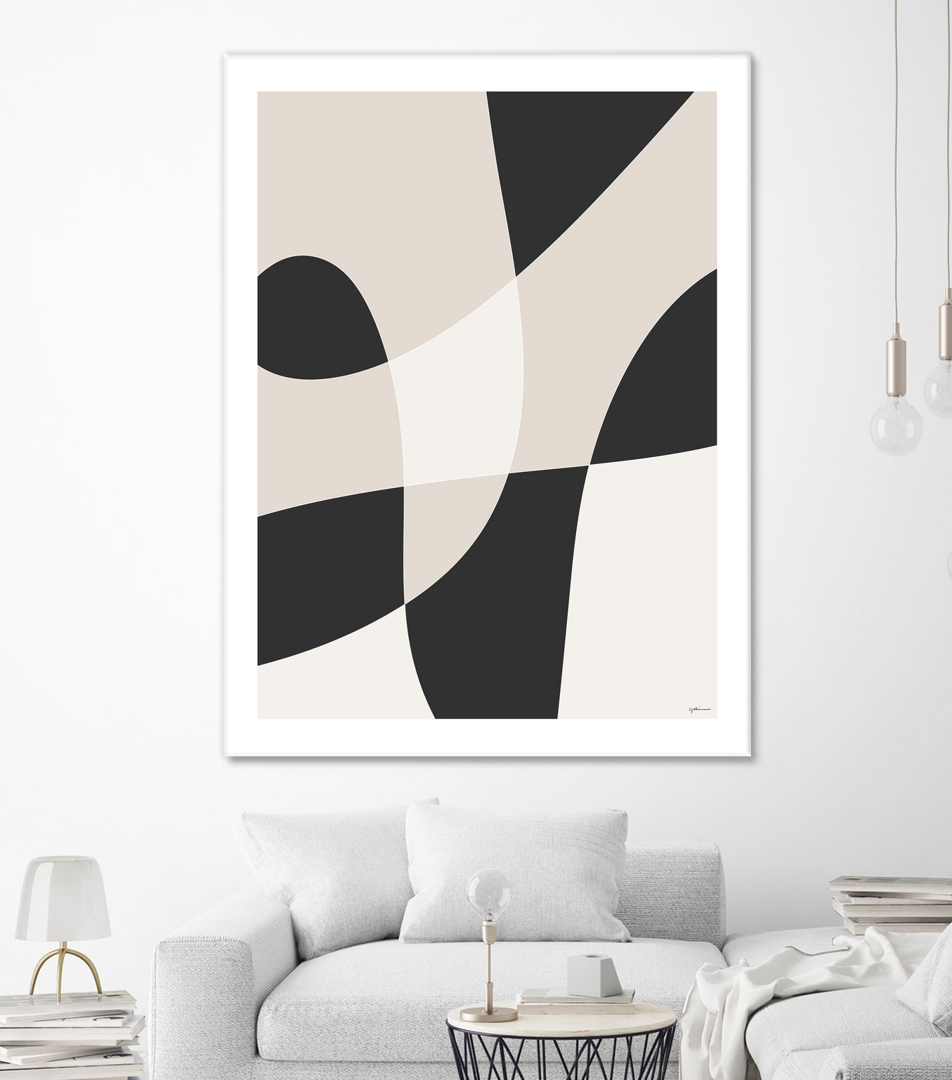Art Graphique by M Studio on GIANT ART - beige