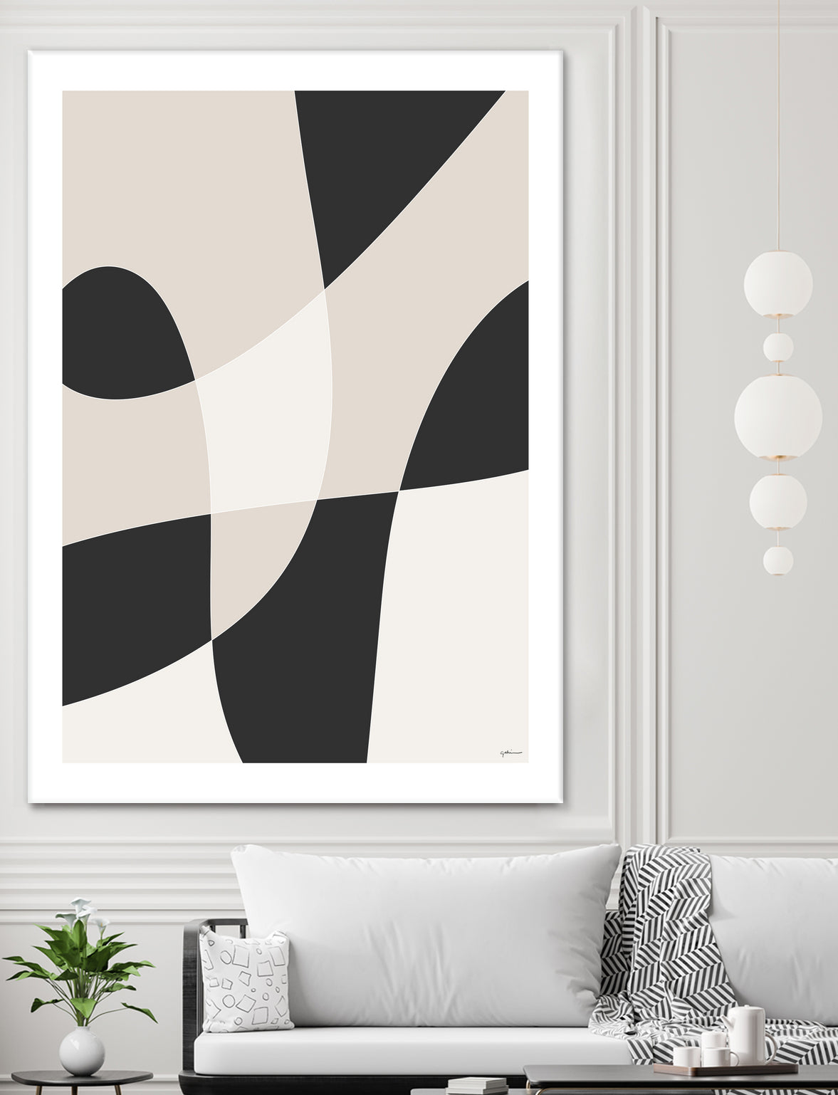 Art Graphique by M Studio on GIANT ART - beige