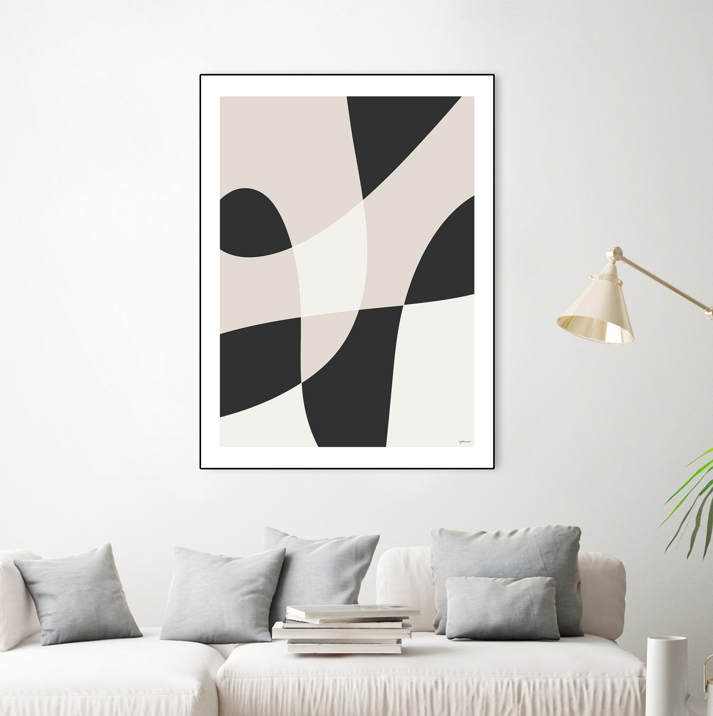 Art Graphique by M Studio on GIANT ART - beige