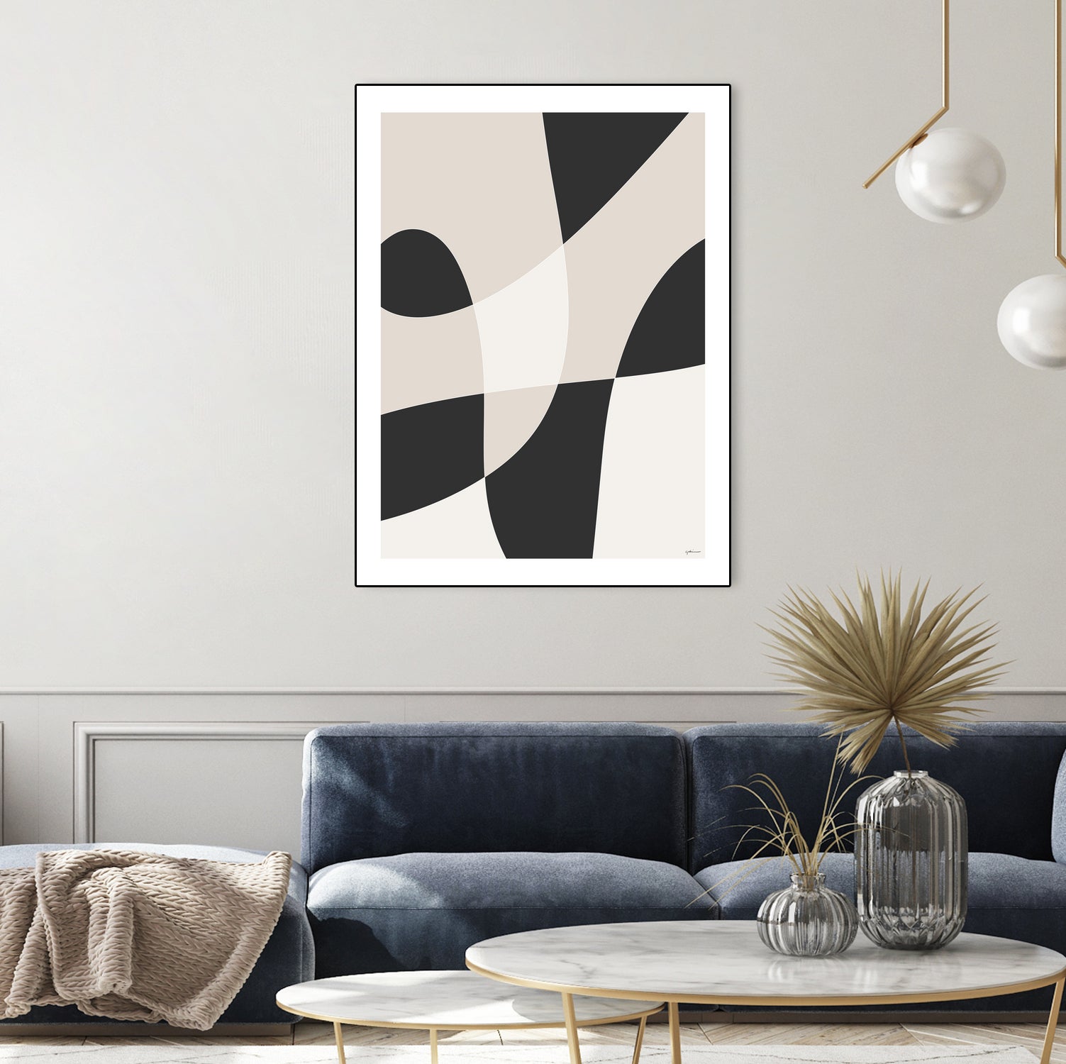 Art Graphique by M Studio on GIANT ART - beige