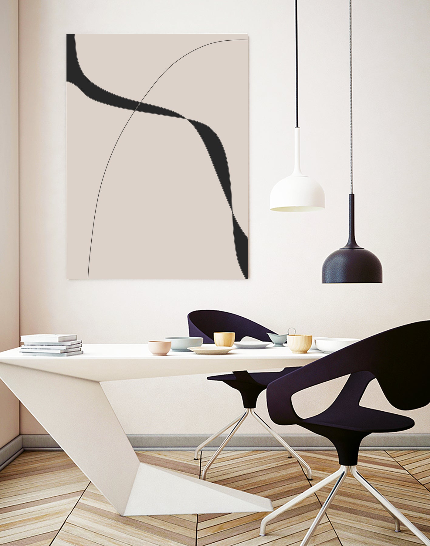 Black Shapes II by M Studio on GIANT ART