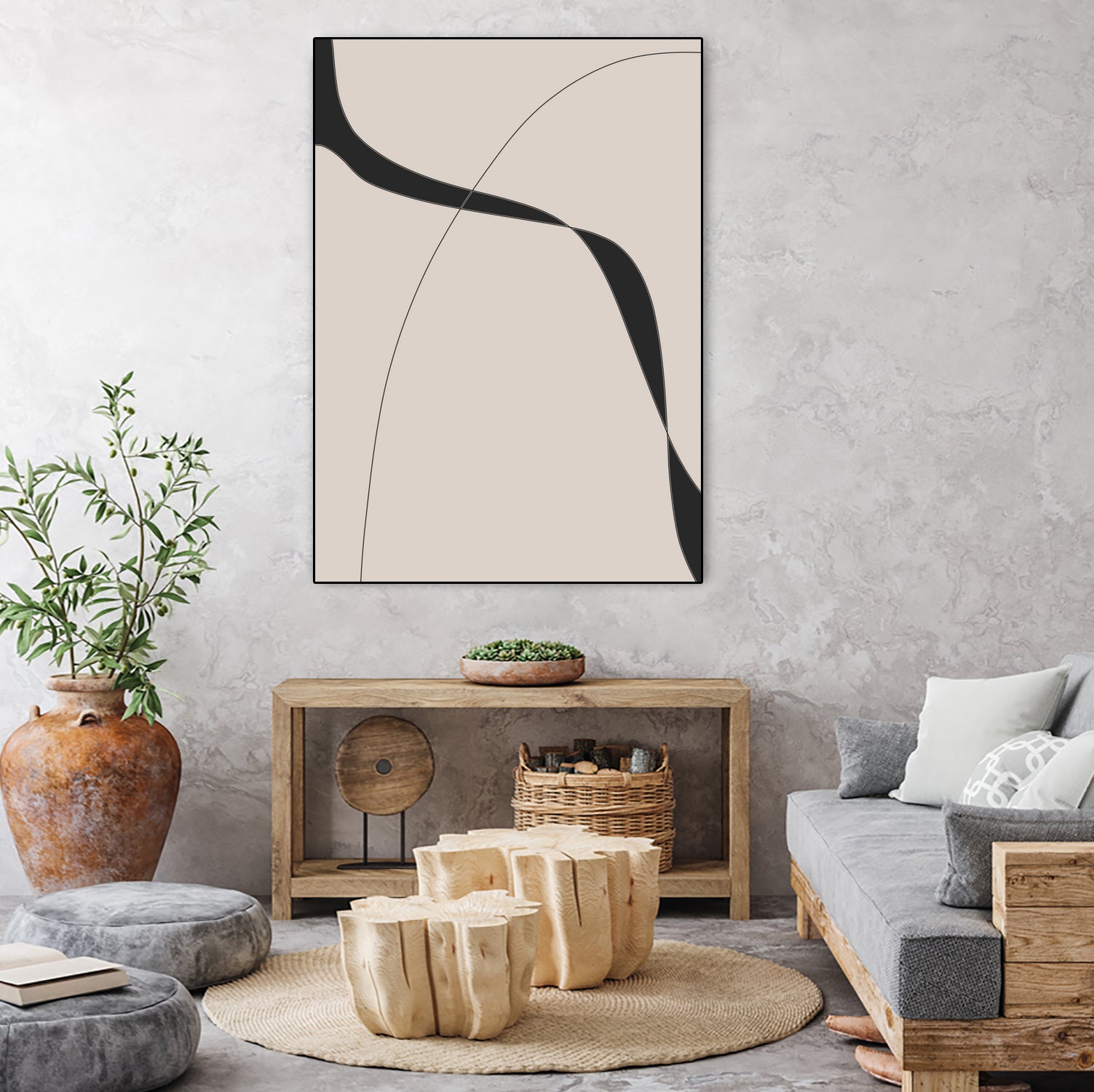 Black Shapes II by Clicart Studio on GIANT ART