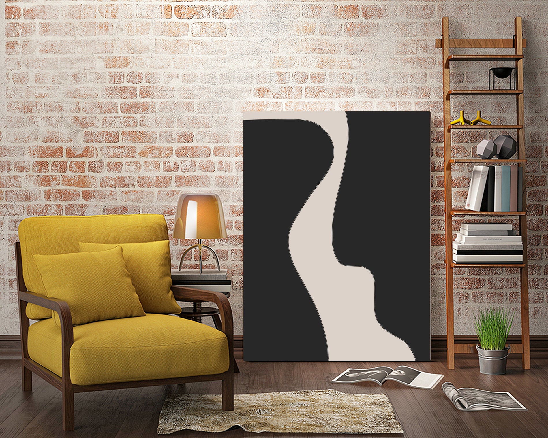 Black Shapes by M Studio on GIANT ART