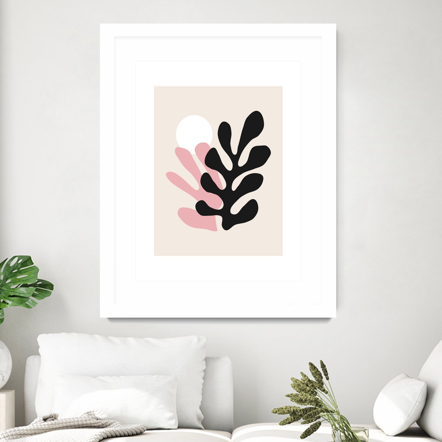 Pink Cut Outs III by M Studio on GIANT ART - beige scandinavian