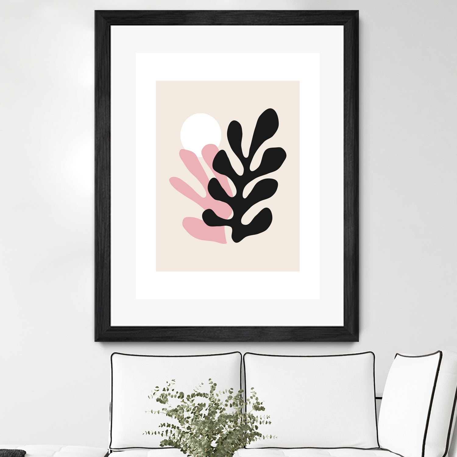 Pink Cut Outs III by M Studio on GIANT ART - beige scandinavian