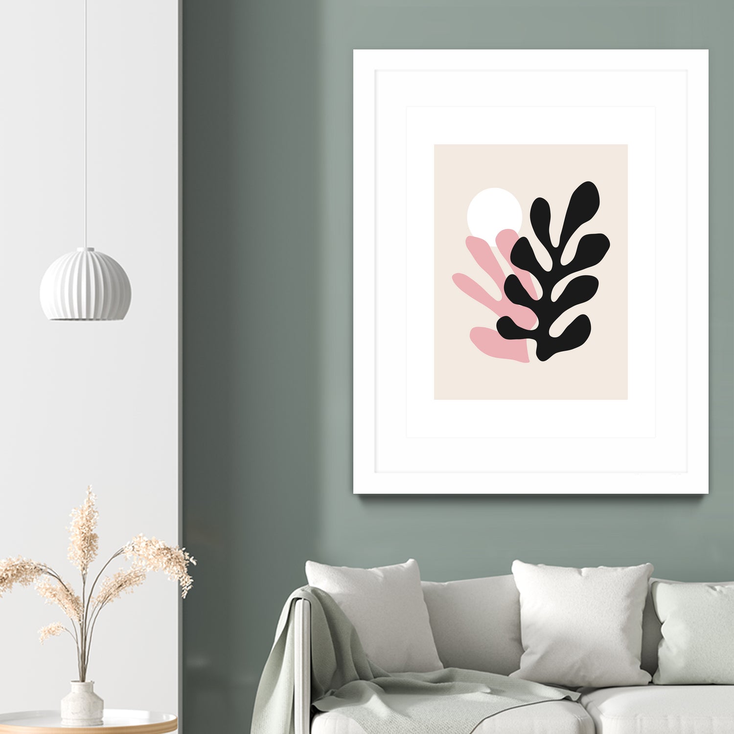 Pink Cut Outs III by M Studio on GIANT ART - beige scandinavian