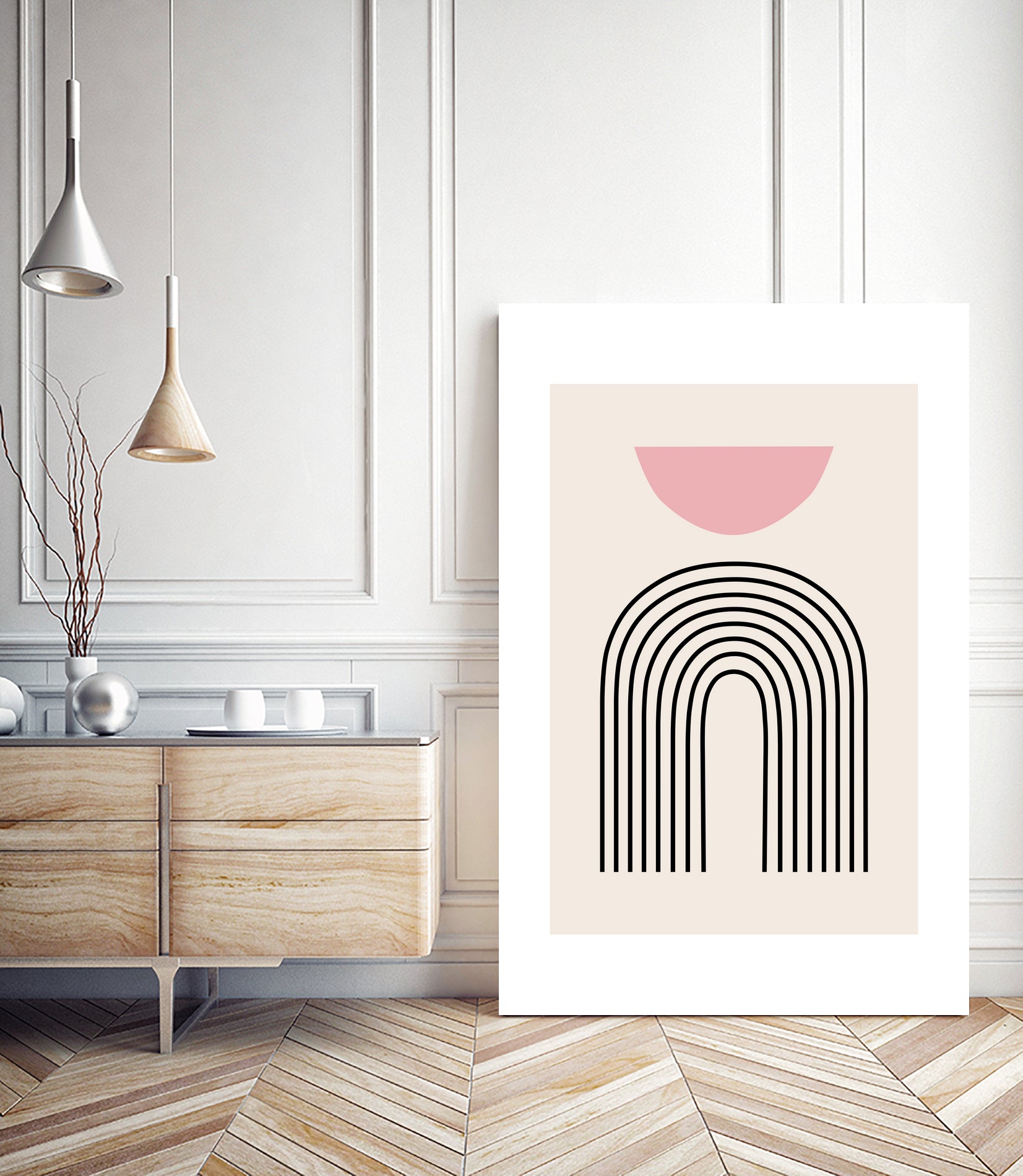 Pink Boho by M Studio on GIANT ART - beige scandinavian