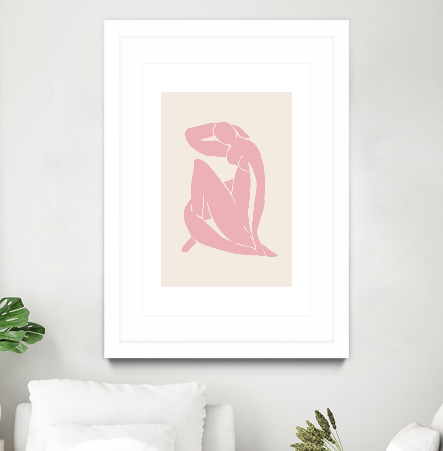 Nude Figure II by M Studio on GIANT ART - beige minimalist