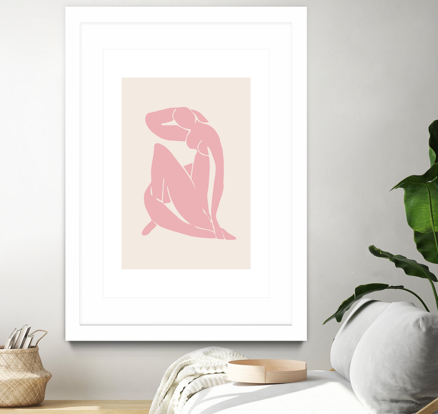 Nude Figure II by M Studio on GIANT ART - beige minimalist
