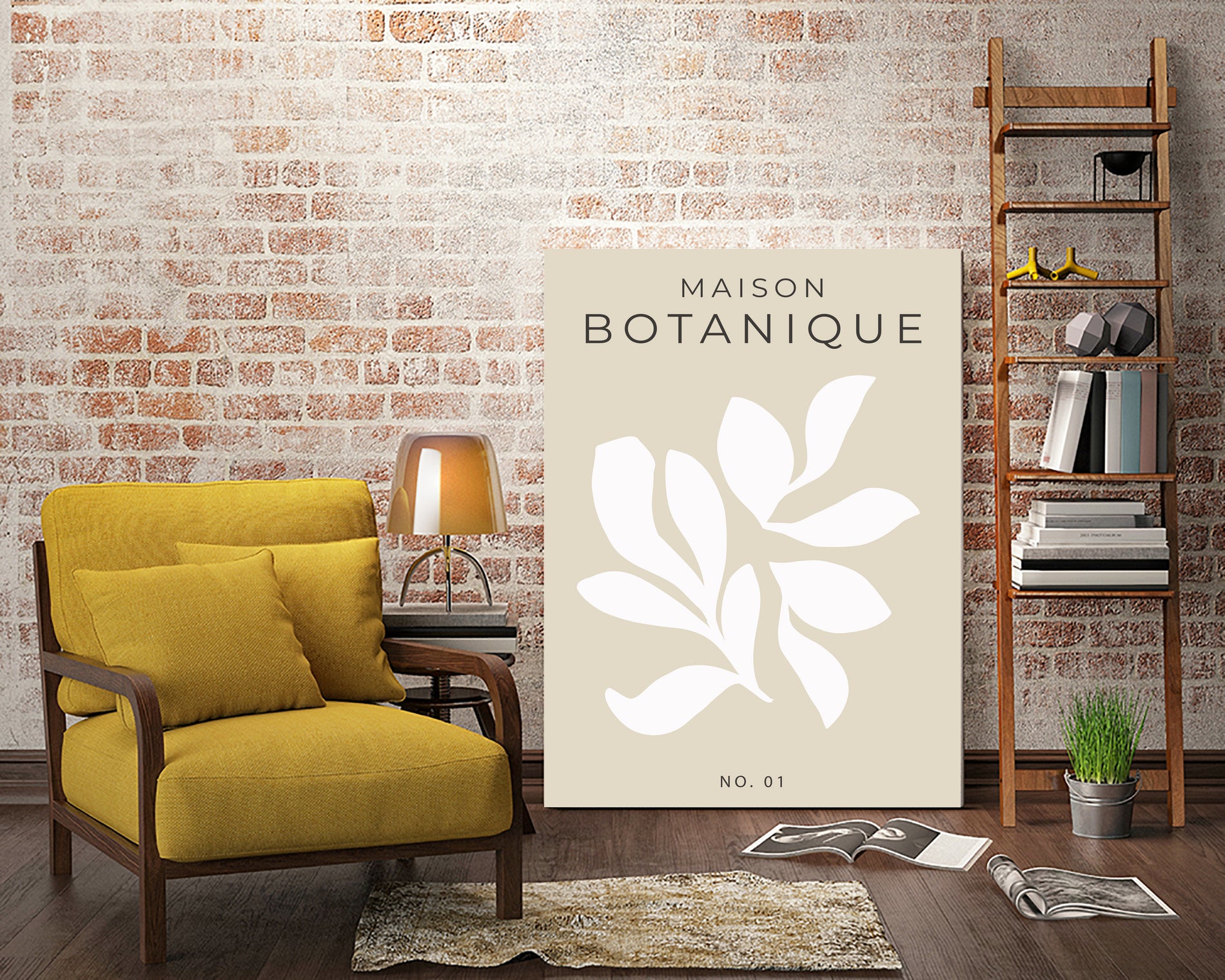 Maison Botanique No.1 by M Studio on GIANT ART - beige flowers