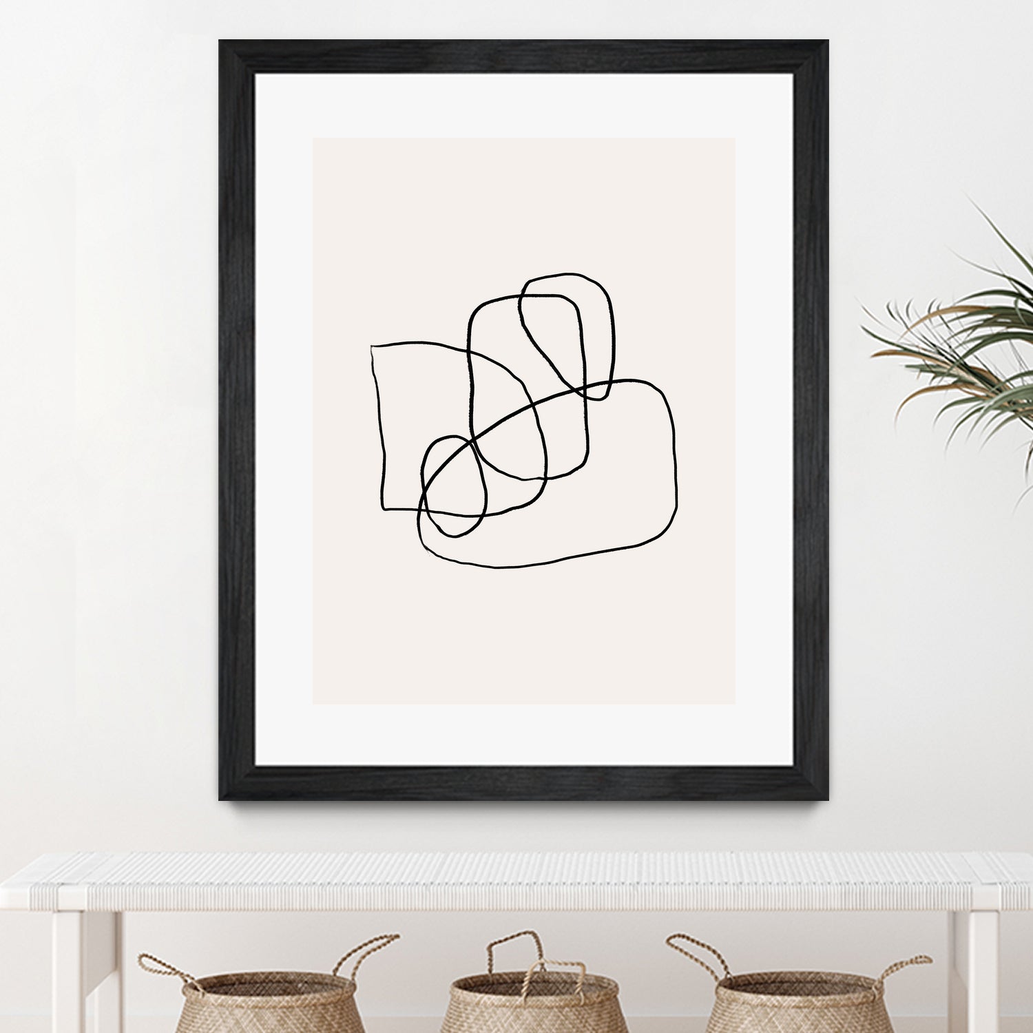 Simple lines by M Studio on GIANT ART - black linear