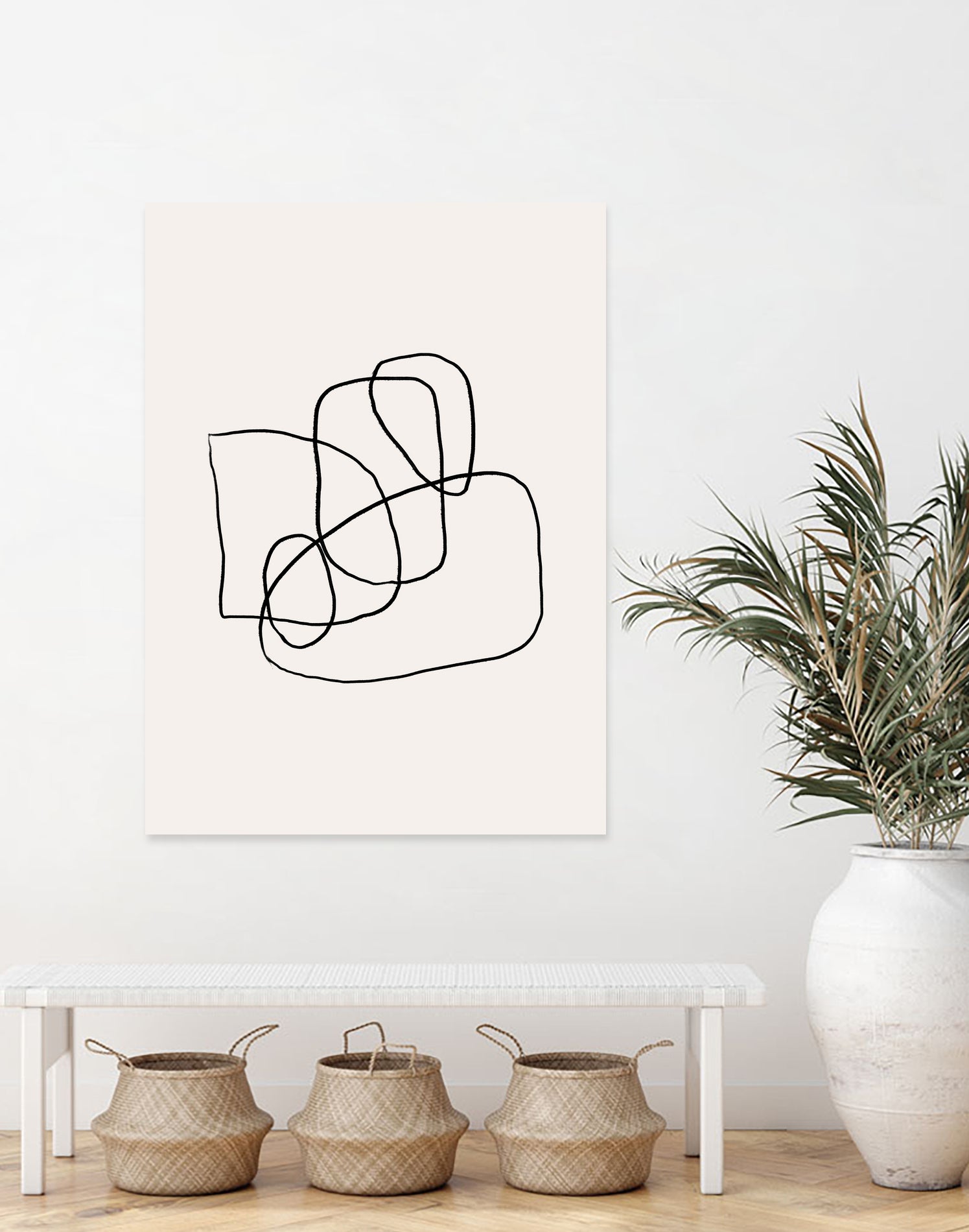 Simple lines by M Studio on GIANT ART - black linear