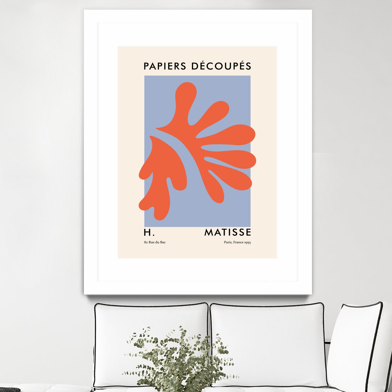 Papiers Découpés VII by M Studio on GIANT ART - orange minimalist