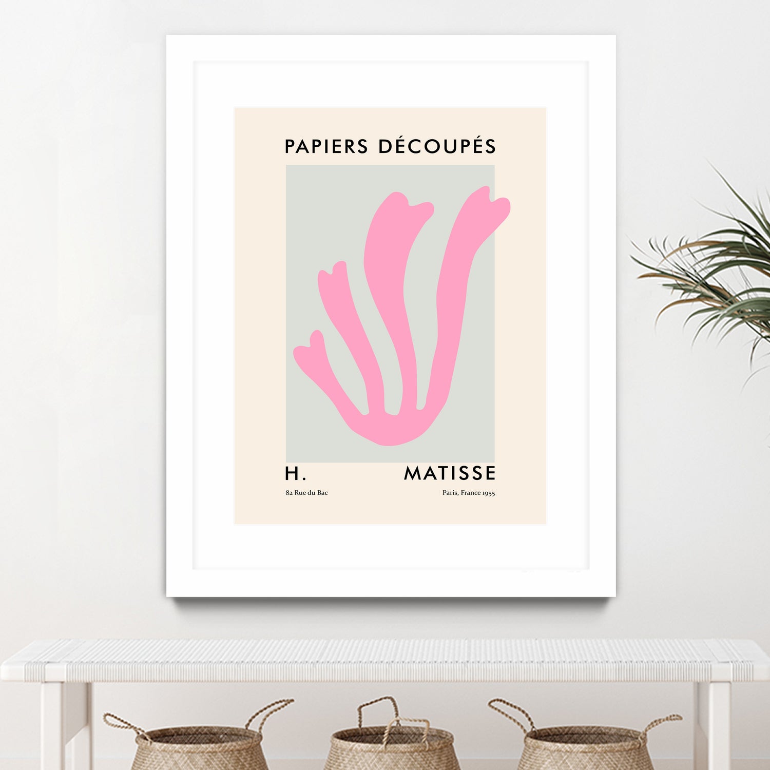 Papiers Découpés V by M Studio on GIANT ART - pink scandinavian
