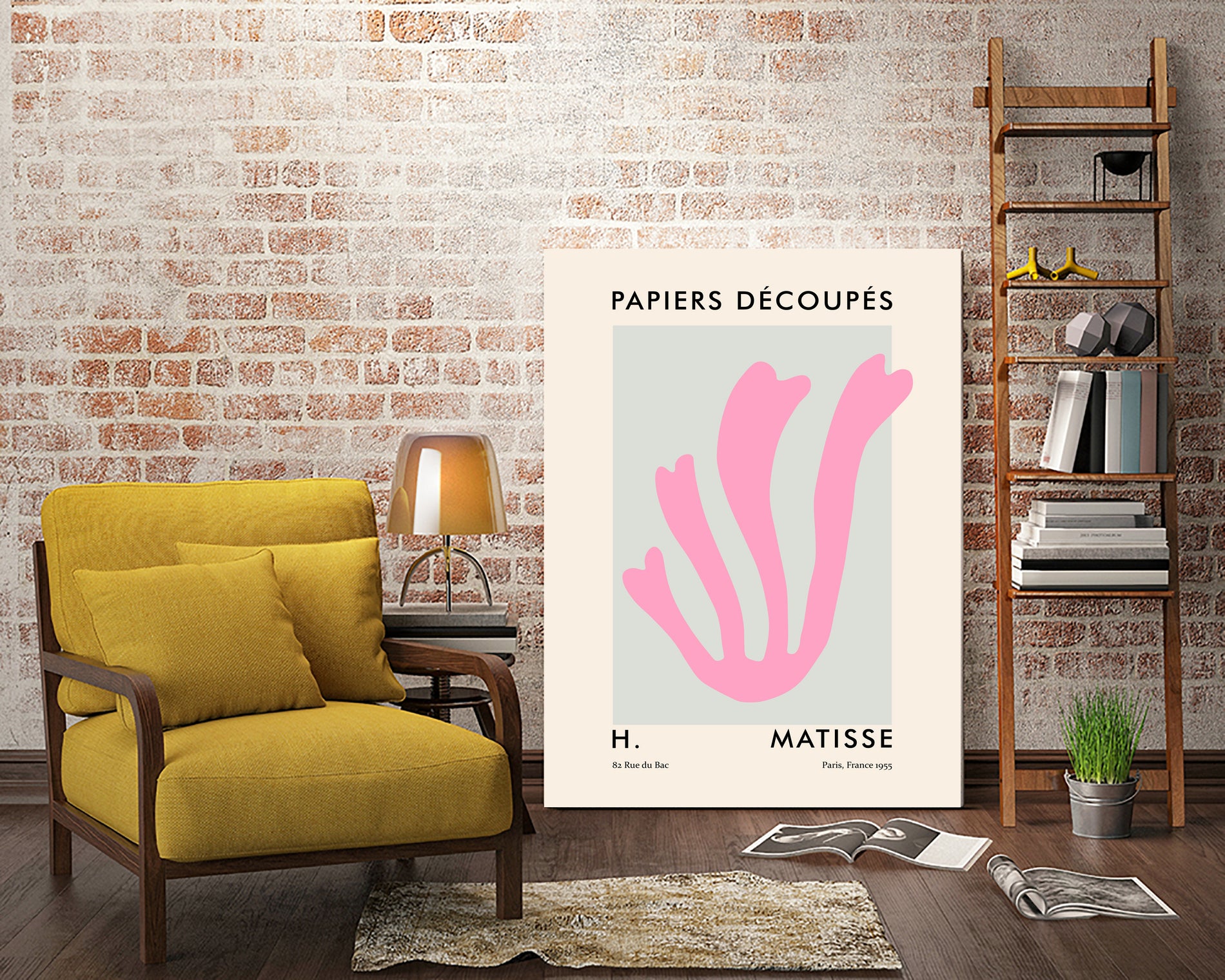 Papiers Découpés V by M Studio on GIANT ART - pink scandinavian