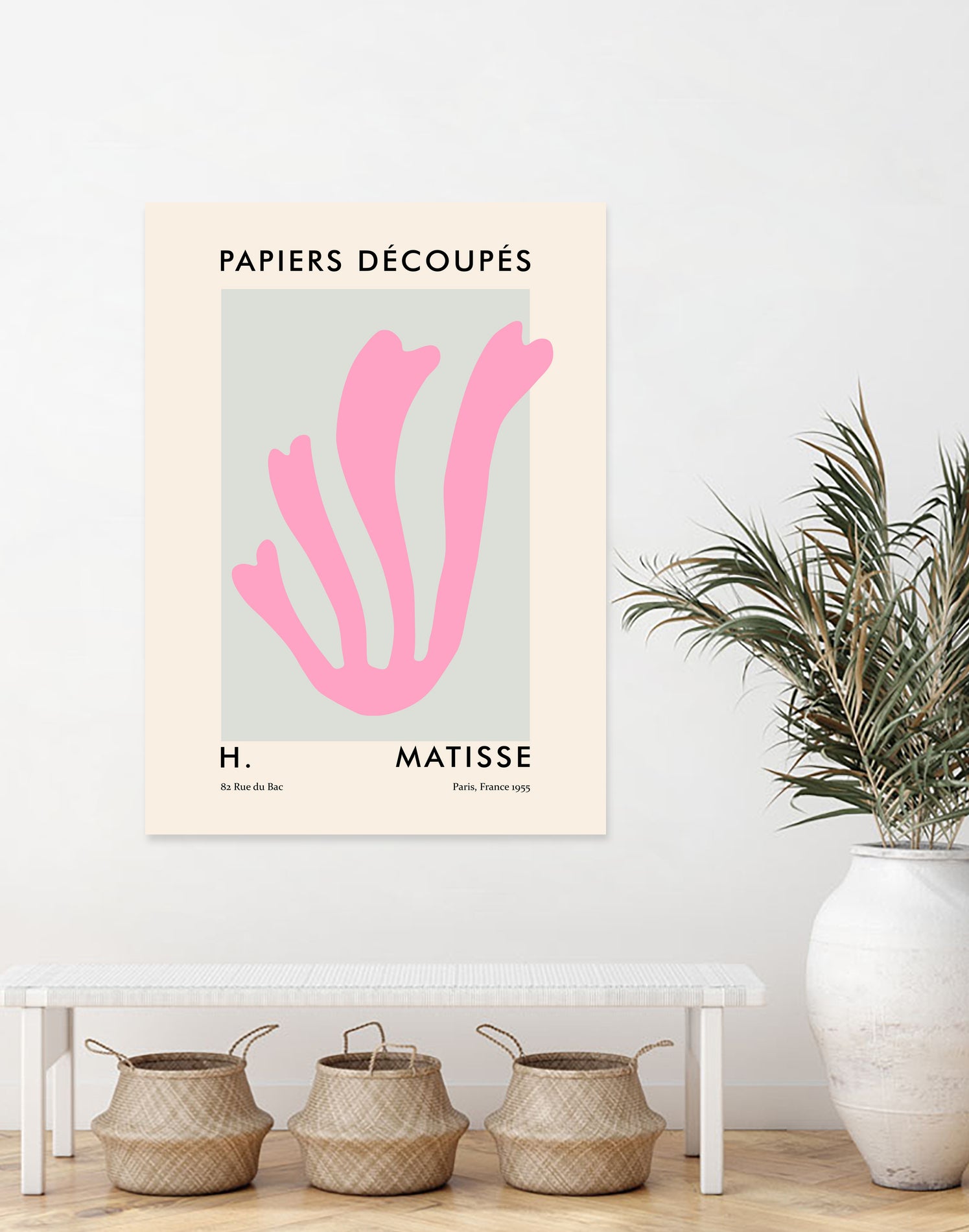Papiers Découpés V by M Studio on GIANT ART - pink scandinavian