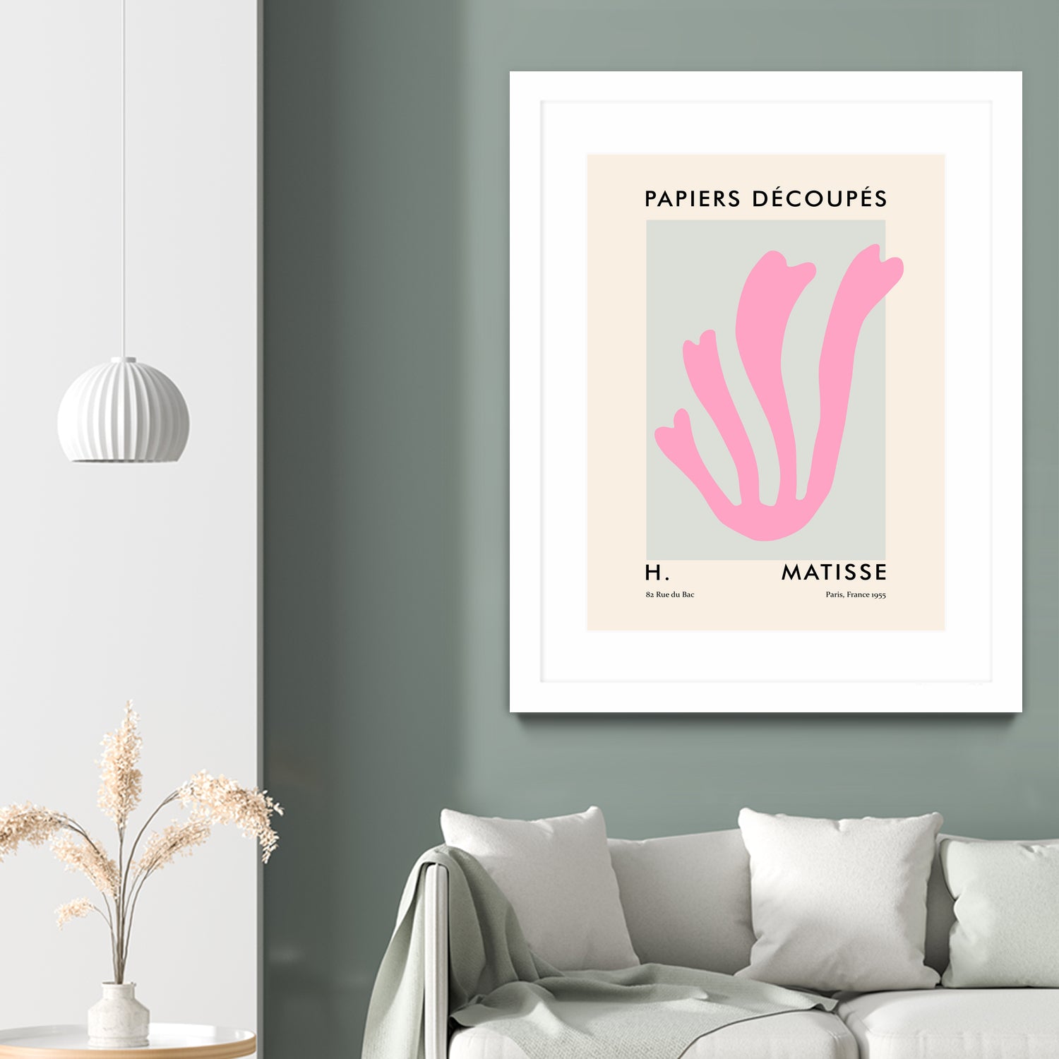 Papiers Découpés V by M Studio on GIANT ART - pink scandinavian