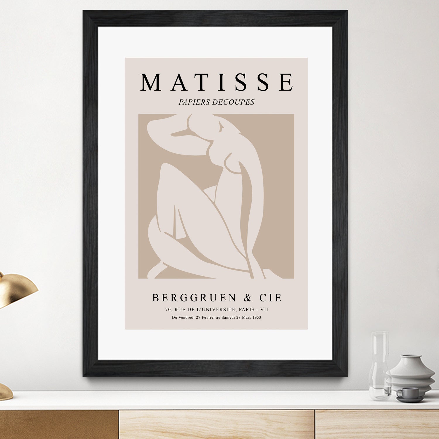 Nude Figure, Beige by M Studio on GIANT ART - beige
