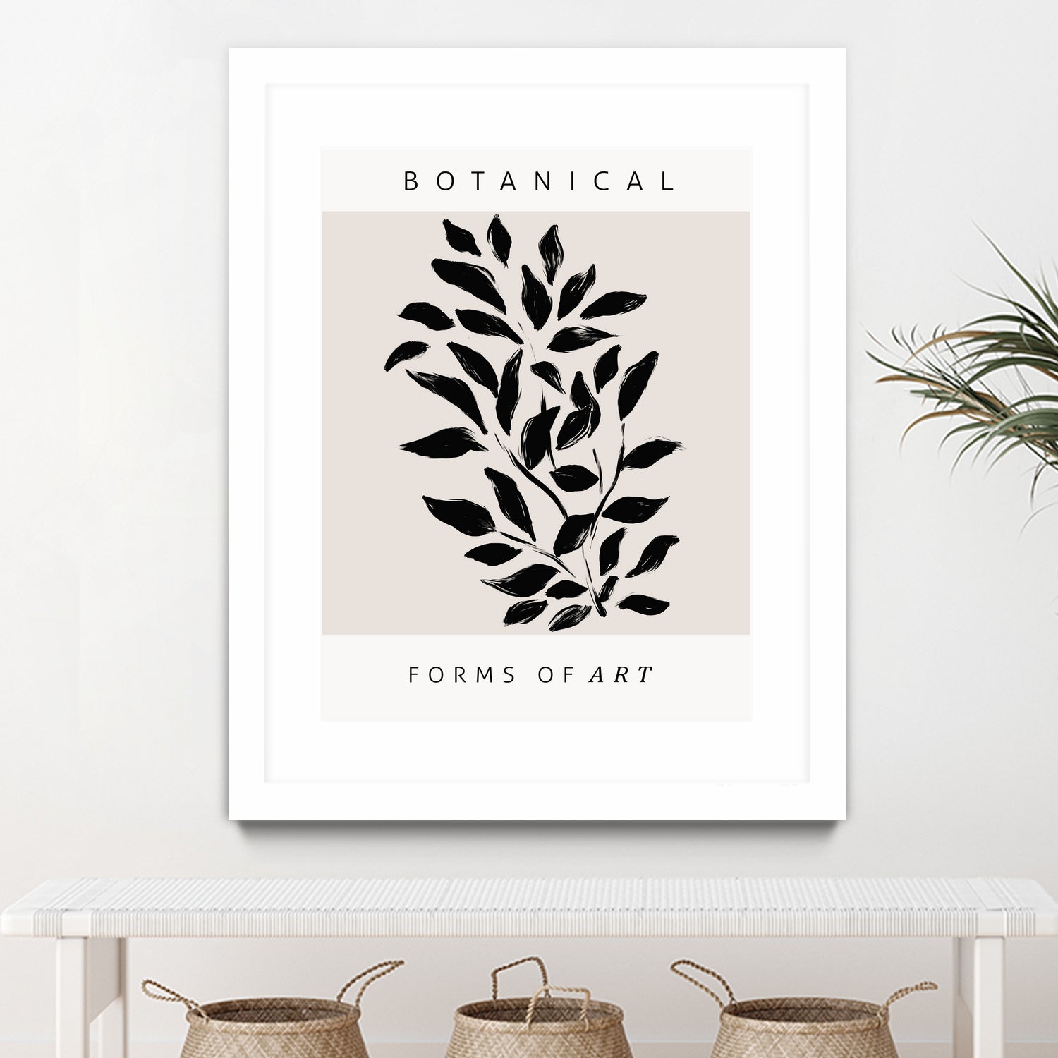 Forms of Art by M Studio on GIANT ART - beige botanical