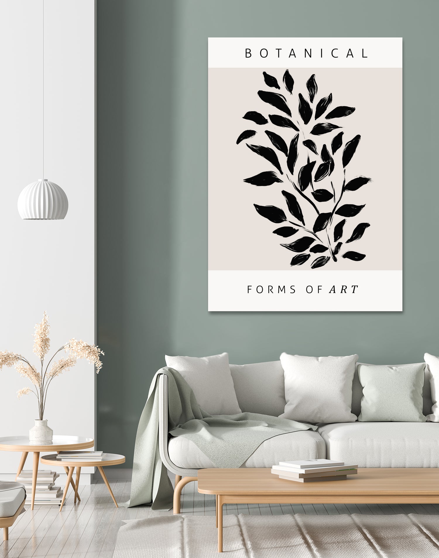 Forms of Art by M Studio on GIANT ART - beige botanical