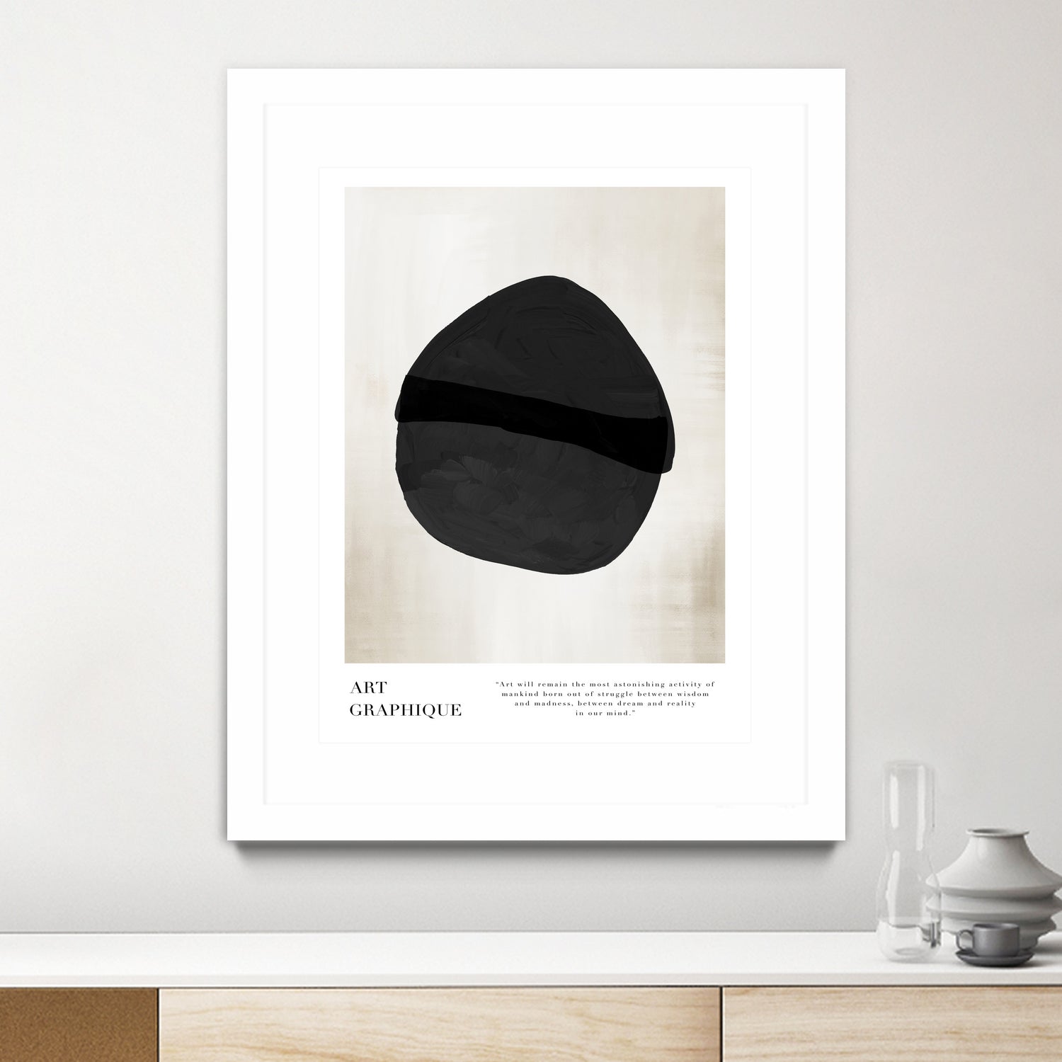 Art Graphique by M Studio on GIANT ART - beige minimalist