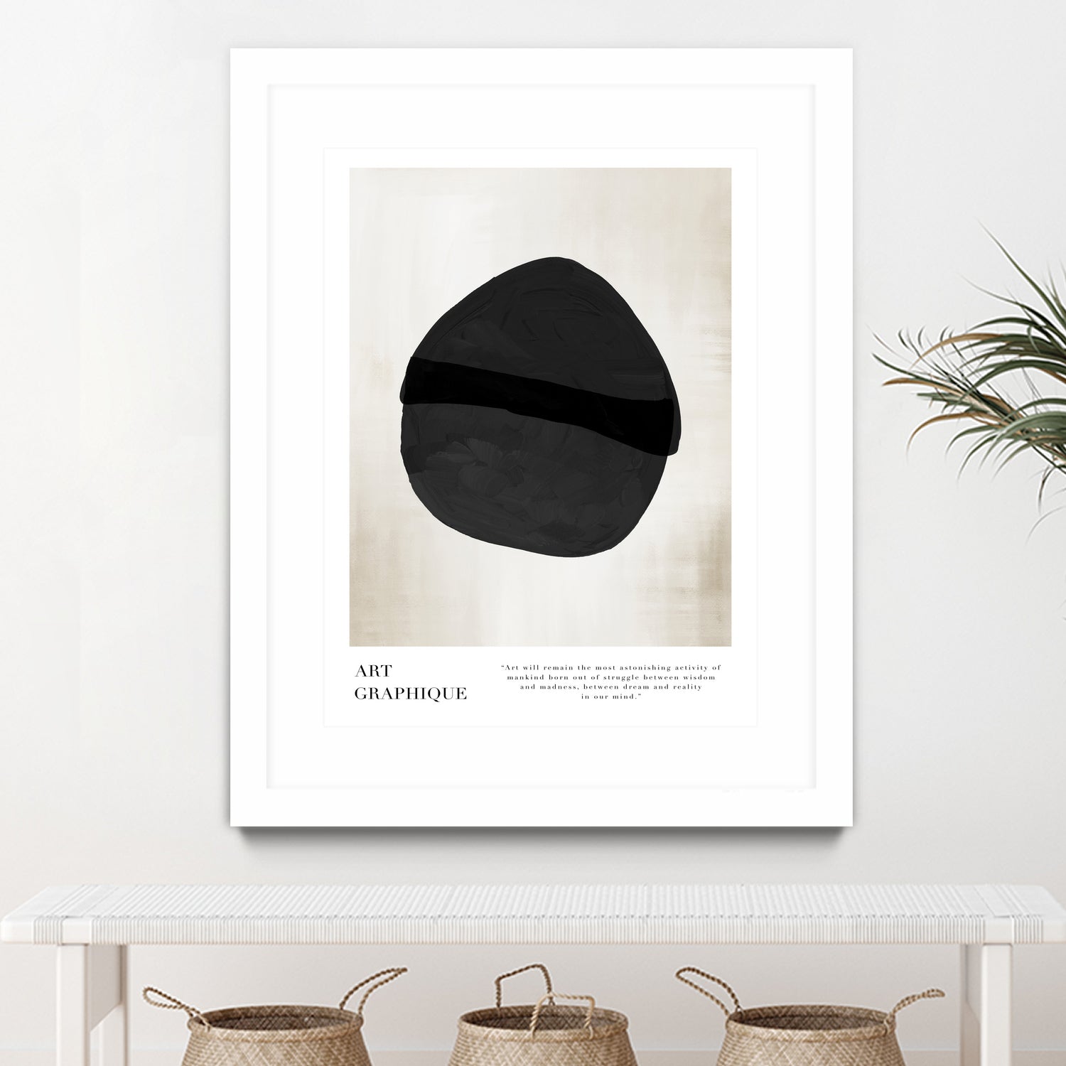 Art Graphique by M Studio on GIANT ART - beige minimalist