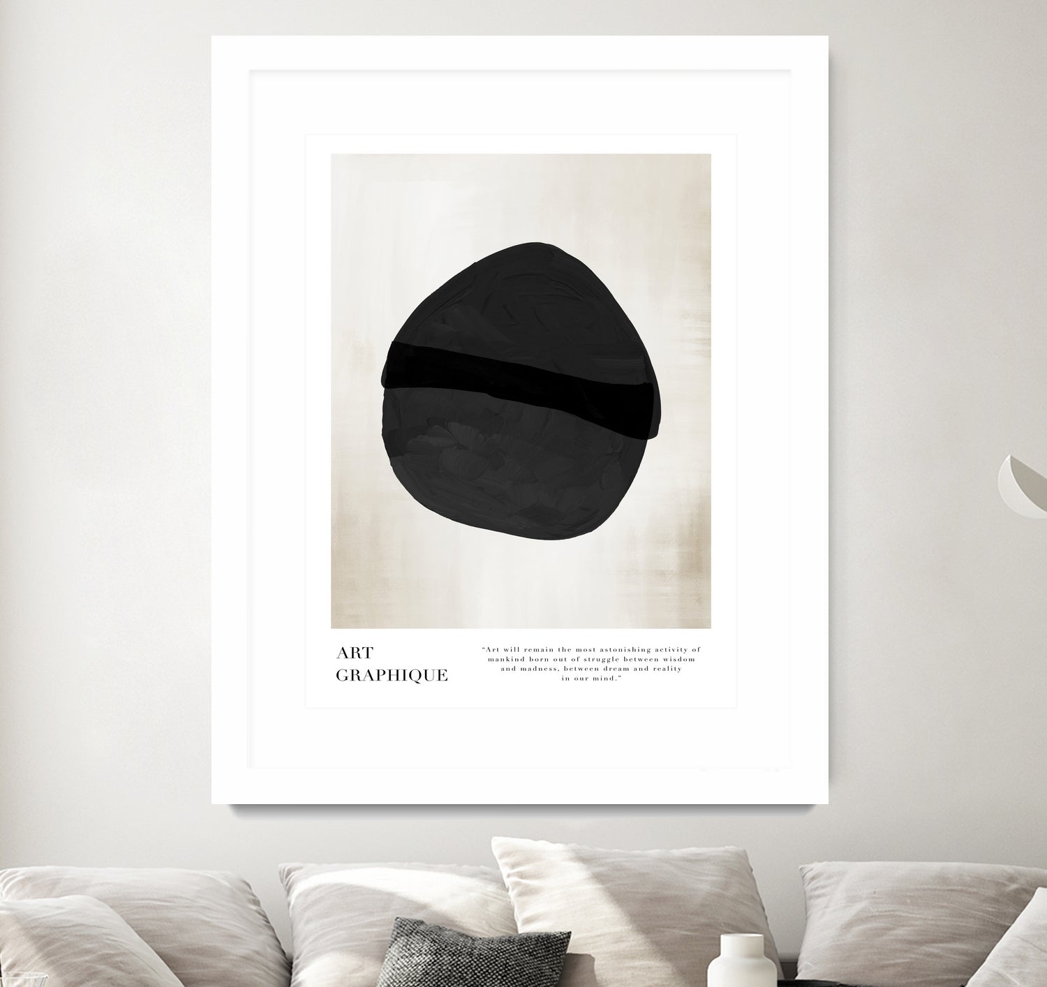 Art Graphique by M Studio on GIANT ART - beige minimalist