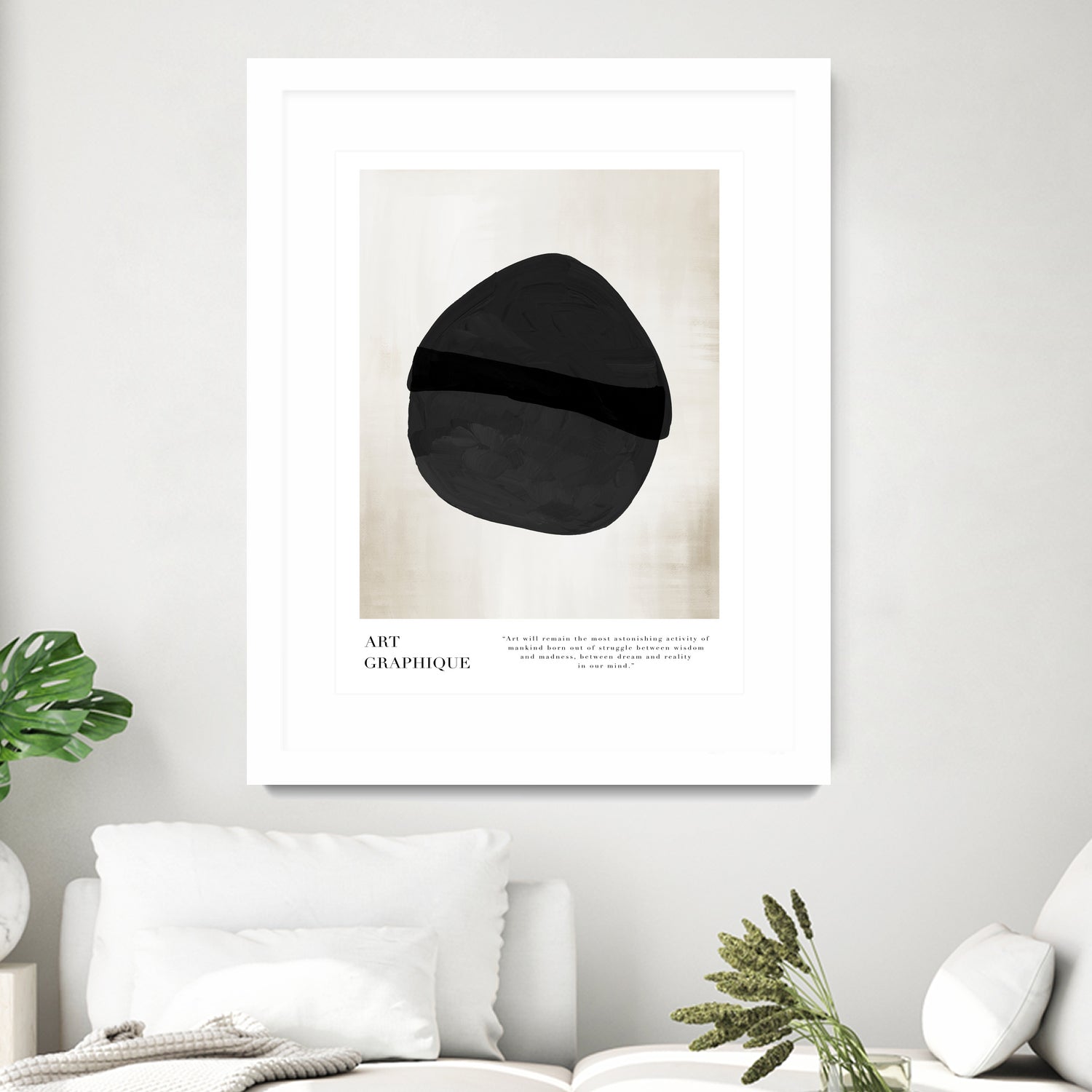 Art Graphique by M Studio on GIANT ART - beige minimalist