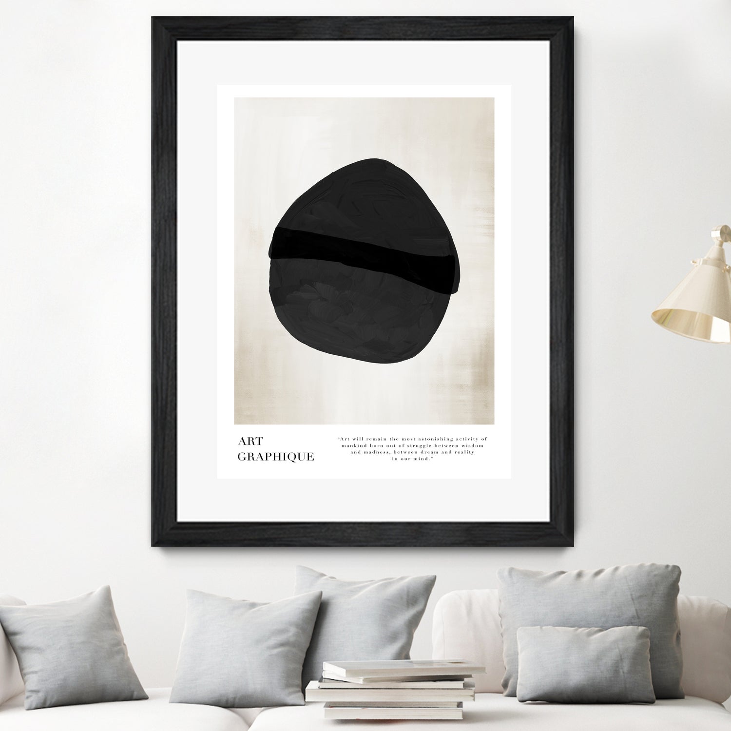 Art Graphique by M Studio on GIANT ART - beige minimalist