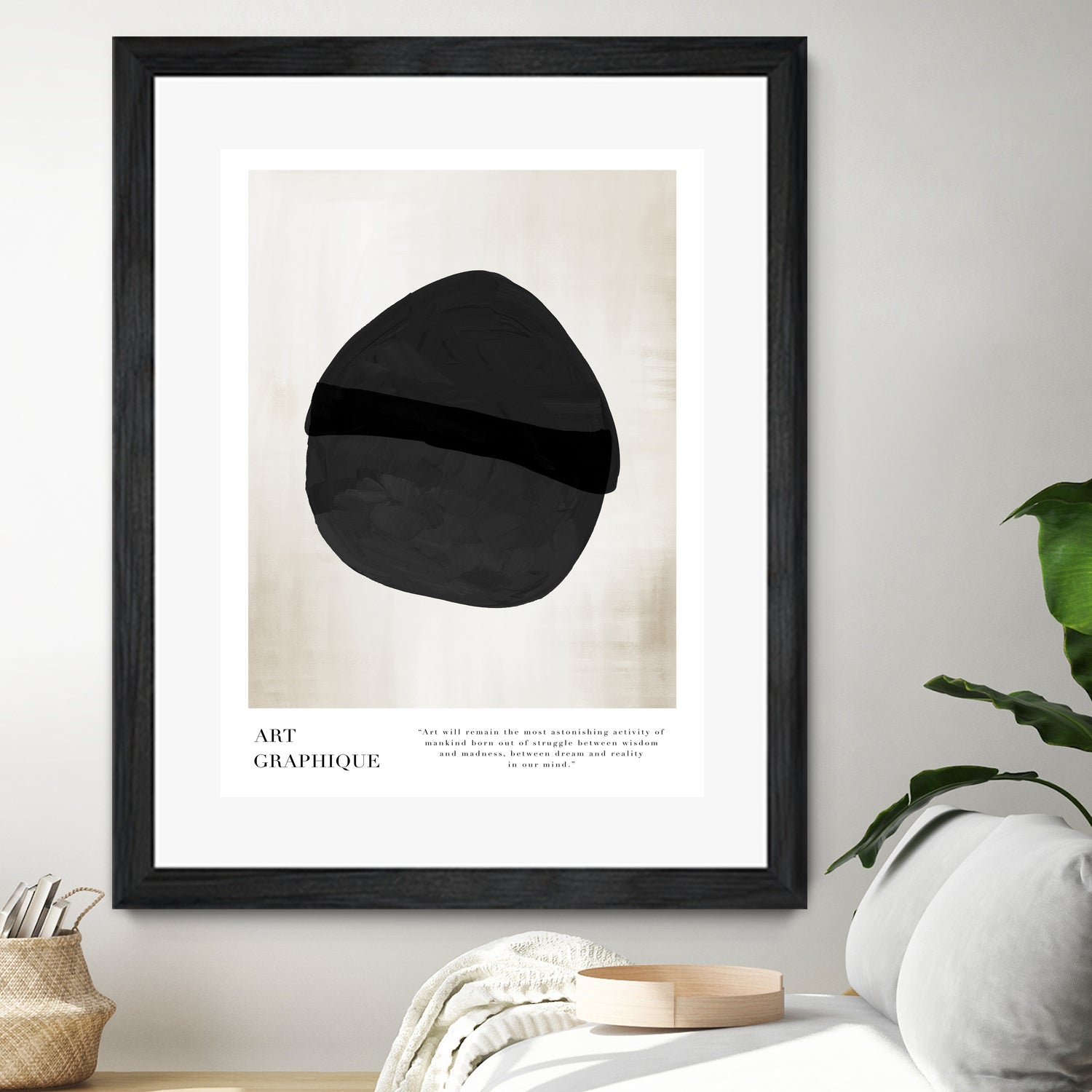 Art Graphique by M Studio on GIANT ART - beige minimalist