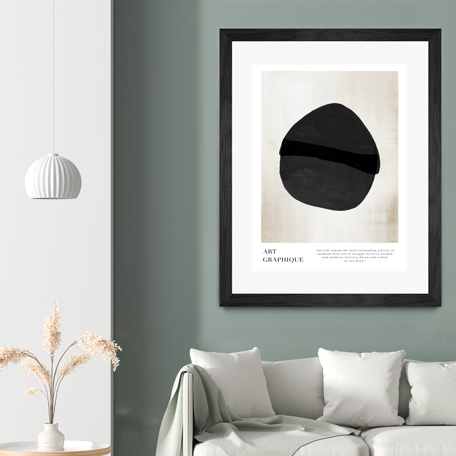 Art Graphique by M Studio on GIANT ART - beige minimalist