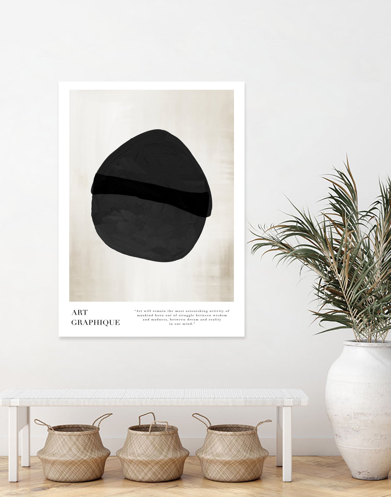 Art Graphique by M Studio on GIANT ART - beige minimalist