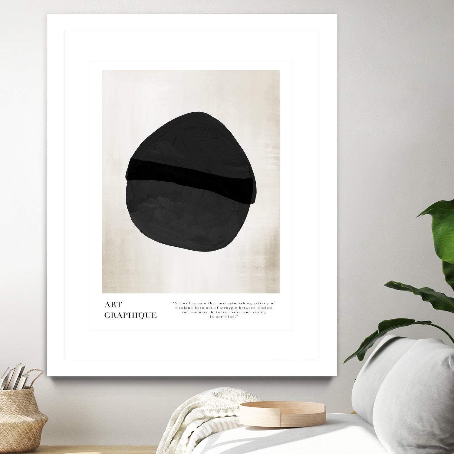 Art Graphique by M Studio on GIANT ART - beige minimalist