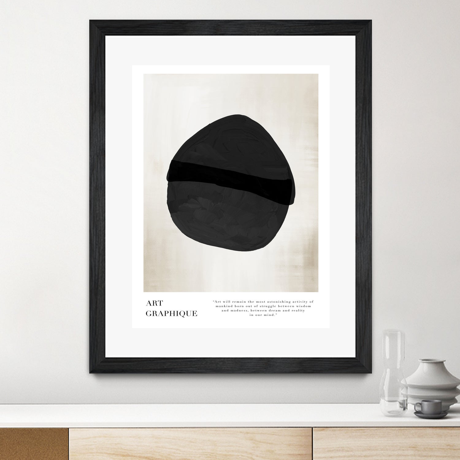 Art Graphique by M Studio on GIANT ART - beige minimalist